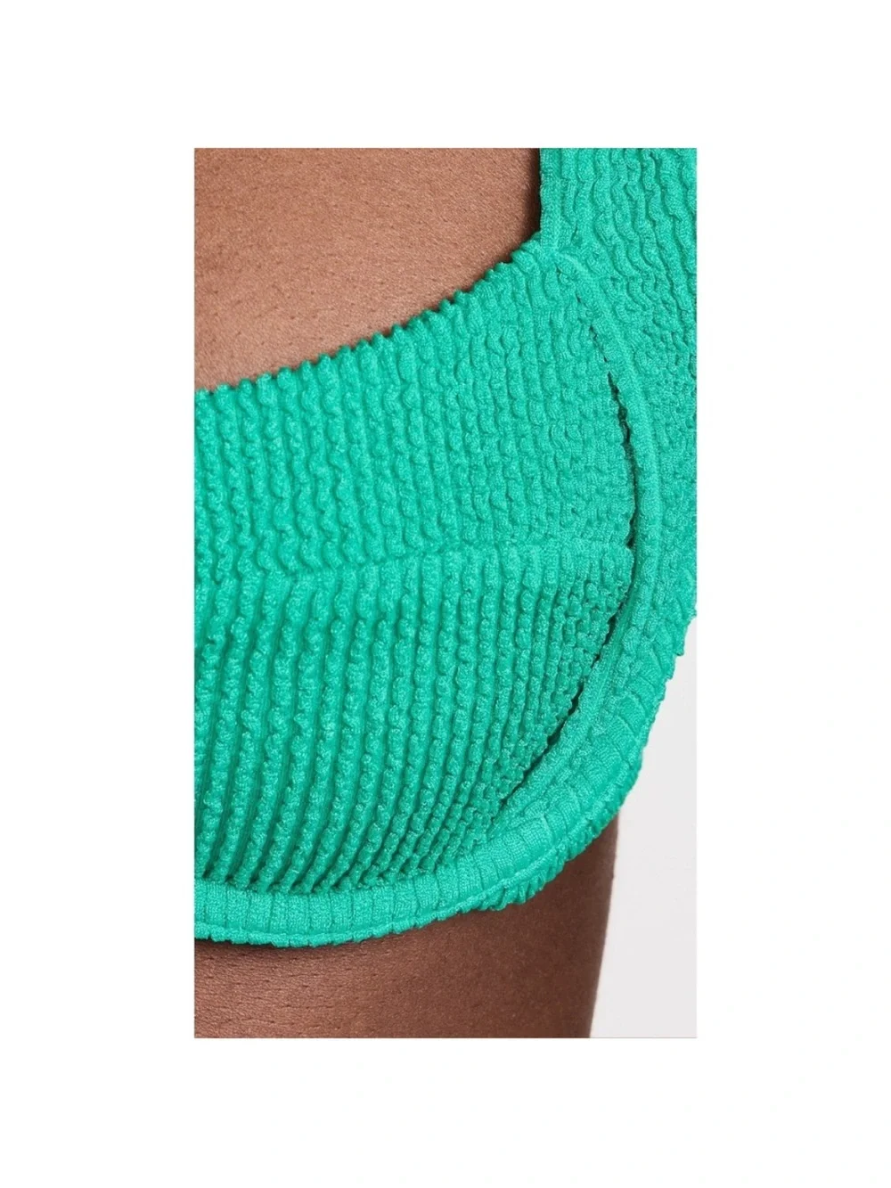 Good American Ribbed Underwire Bralette — Green